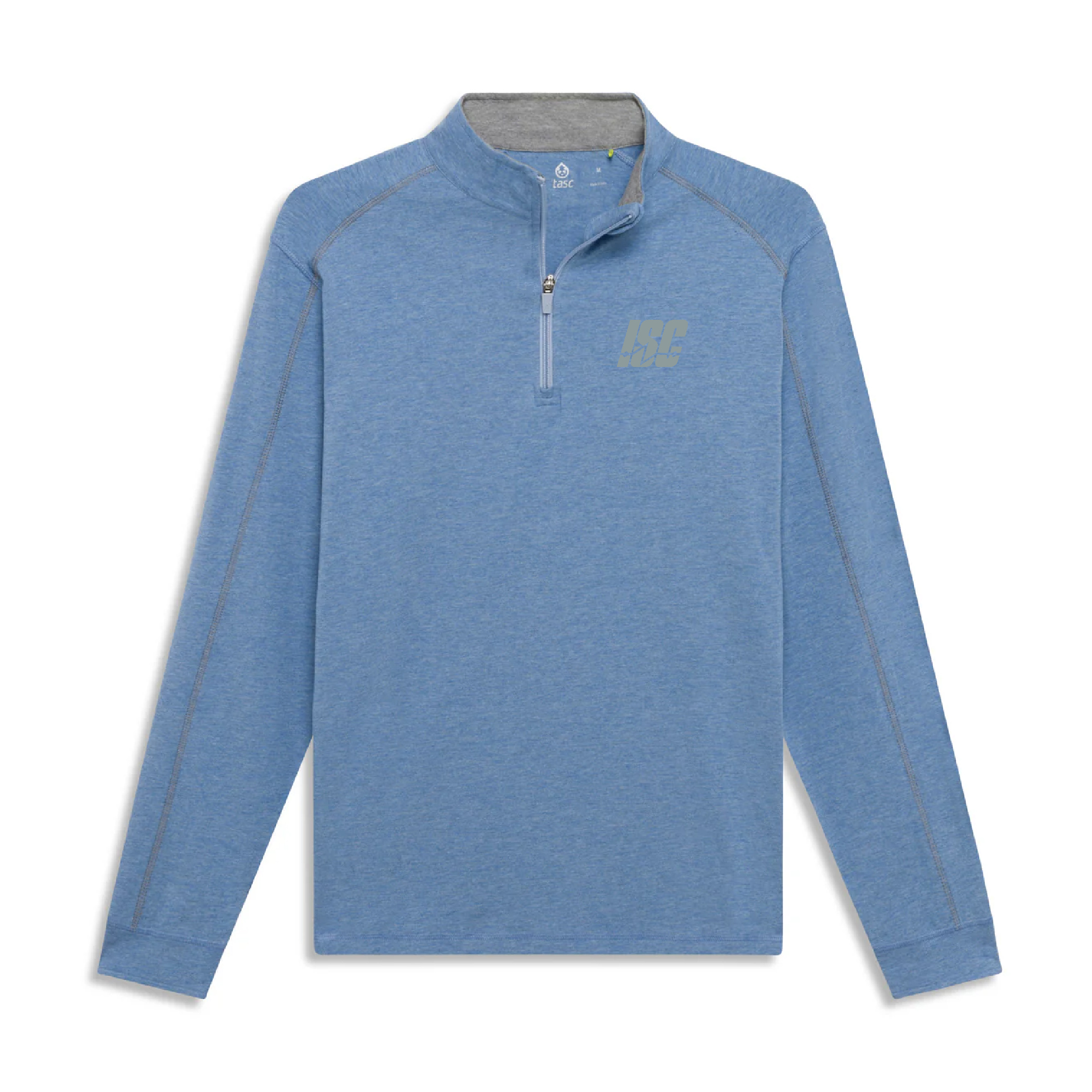 Tasc Performance Carrollton Lightweight Quarter Zip - Chambray Heather